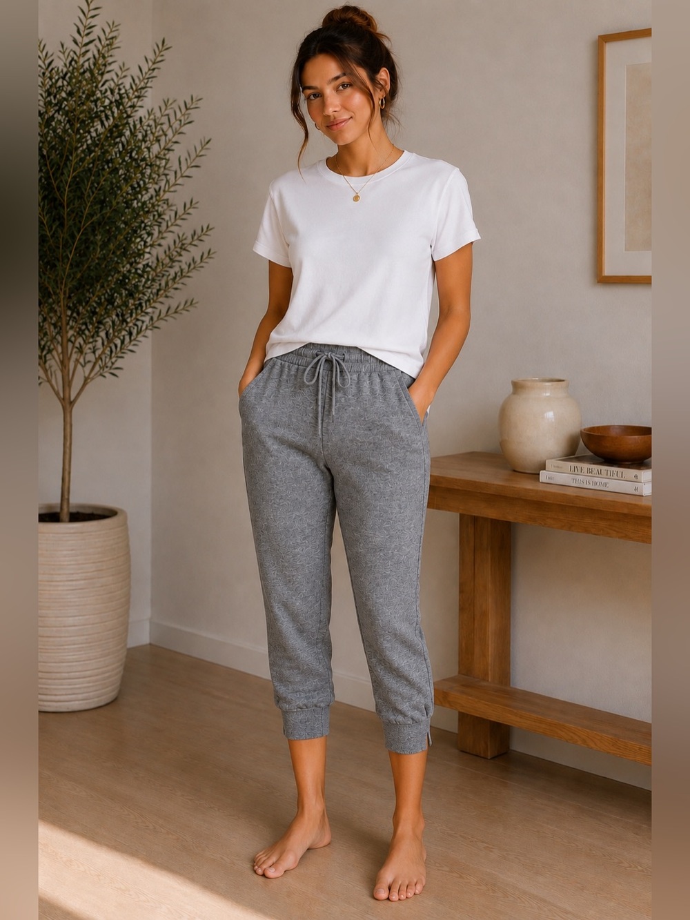 💙 REITMANS HYBA Gray 3/4 Jogger Pants